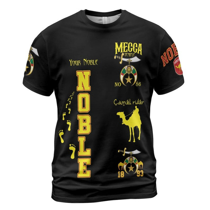 Personalized Temple Name Nobles Mystic Shrine AEAONMS Camel Walking Freemasonry 3D T-shirt Size S-5XL