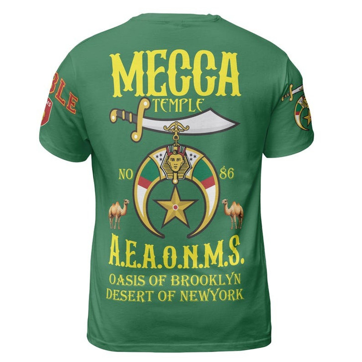 Personalized Temple Name Nobles Mystic Shrine AEAONMS Camel Walking Freemasonry 3D T-shirt Size S-5XL