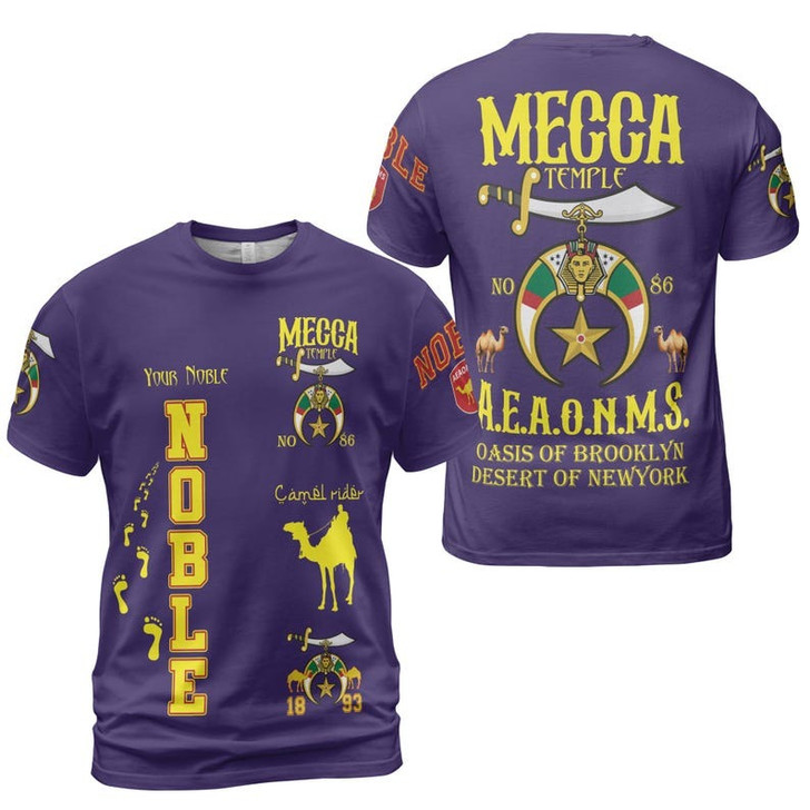 Personalized Temple Name Nobles Mystic Shrine AEAONMS Camel Walking Freemasonry 3D T-shirt Size S-5XL