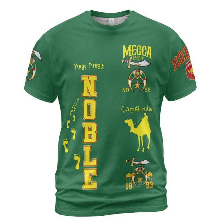 Personalized Temple Name Nobles Mystic Shrine AEAONMS Camel Walking Freemasonry 3D T-shirt Size S-5XL