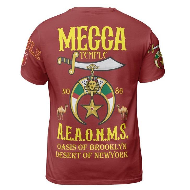 Personalized Temple Name Nobles Mystic Shrine AEAONMS Camel Walking Freemasonry 3D T-shirt Size S-5XL