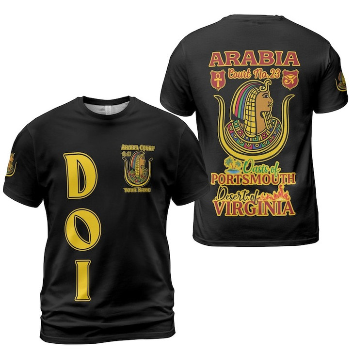 Personalized Court Name DOI Daughters Of Isis Shriners AEAONMS 3D T-shirt Size S-5XL
