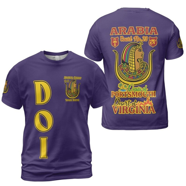 Personalized Court Name DOI Daughters Of Isis Shriners AEAONMS 3D T-shirt Size S-5XL