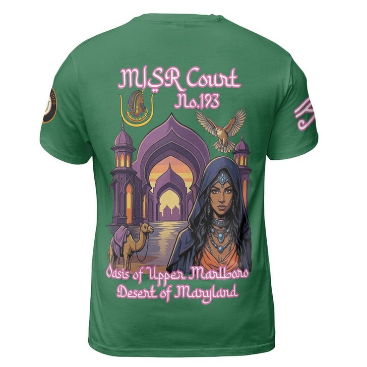 Personalized Court Name DOI Daughters Of Isis Purple Lady Shriners AEAONMS3D T-shirt Size S-5XL