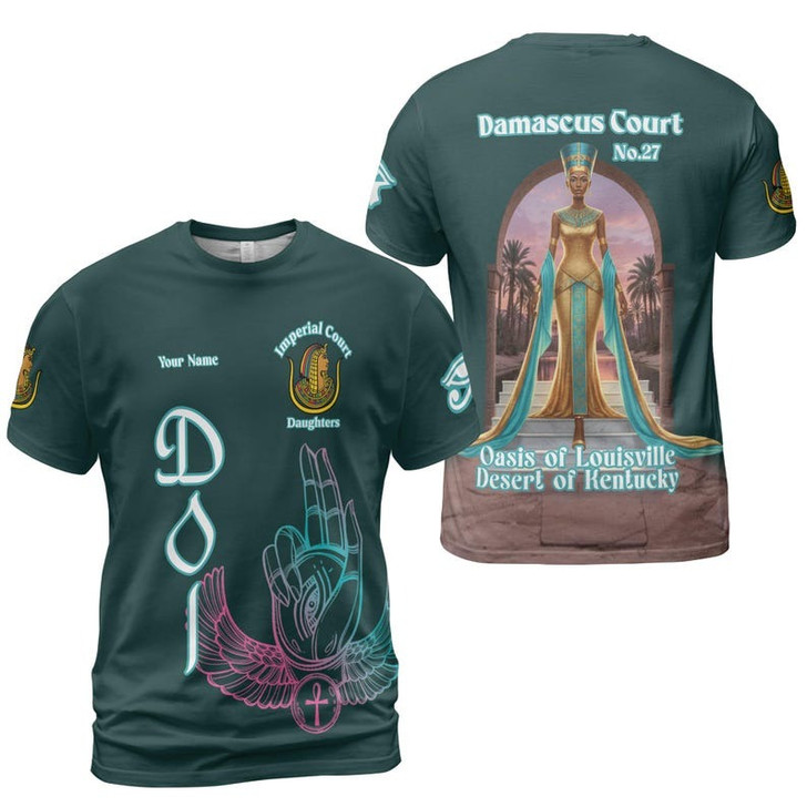 Personalized Court Name DOI Egyptian Ancient Goddess All Seeing Eye 3D T-shirt Size S-5XL