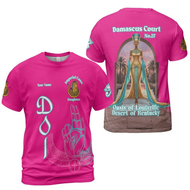 Personalized Court Name DOI Egyptian Ancient Goddess All Seeing Eye 3D T-shirt Size S-5XL