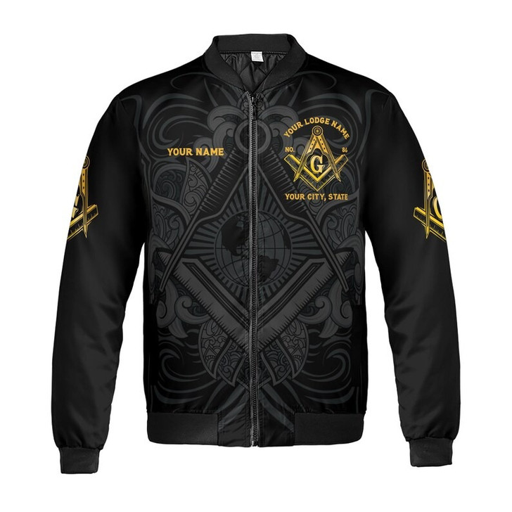 Personalized Lodge Name Freemason We take our secrets Seriously But not ourselves 3D Bomber Jacket Size S-5XL
