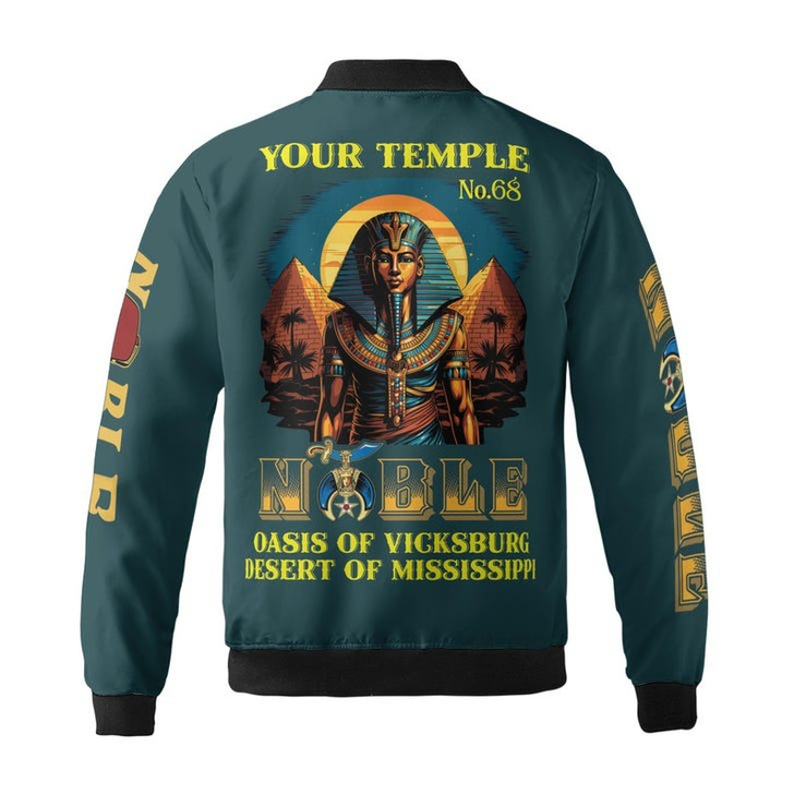 Custom King Of The Desert Shriner Nobles Mystic Ancient 3D Bomber Jacket Size S-5XL
