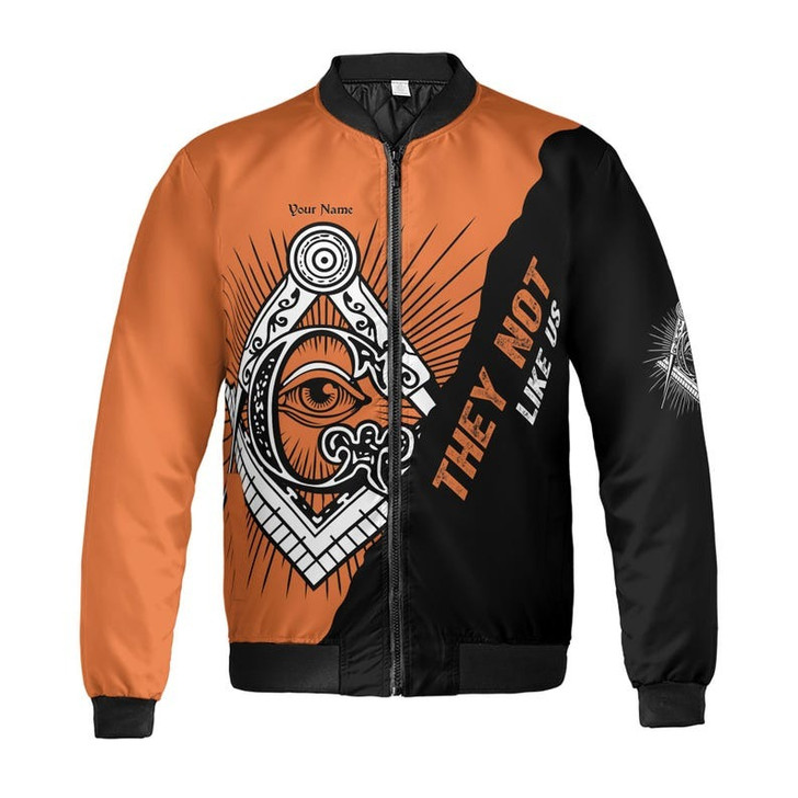 Personalized Lodge Name Freemasonry Masonic Blue Lodge They Not Like US 3D Bomber Jacket Size S-5XL