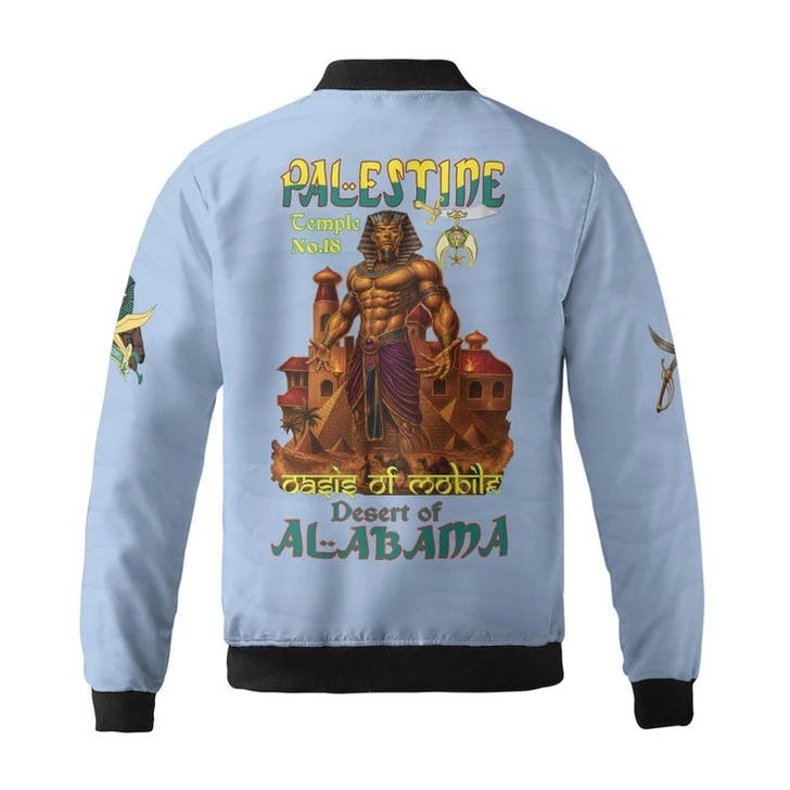 Custom Temple Name Nobles Mystic Shrine AEAONMS Guardian of the Pyramids 3D Bomber Jacket Size S-5XL