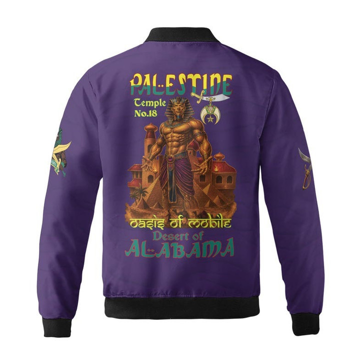 Custom Temple Name Nobles Mystic Shrine AEAONMS Guardian of the Pyramids 3D Bomber Jacket Size S-5XL