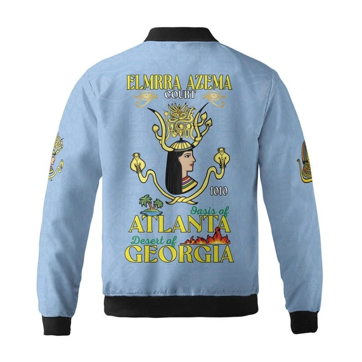 Personalized Court Name DOI Egyptian Ancient Goddess Crown of Eternity 3D Bomber Jacket Size S-5XL