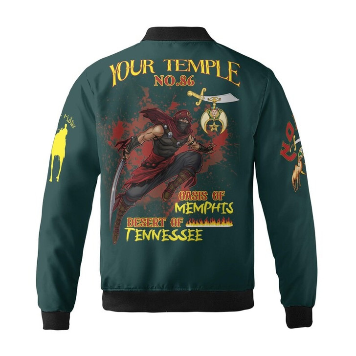 Personalized Temple Name Nobles Mystic Shrine AEAONMS Born Man Created A Noble Freemasonry 3D Bomber Jacket Size S-5XL