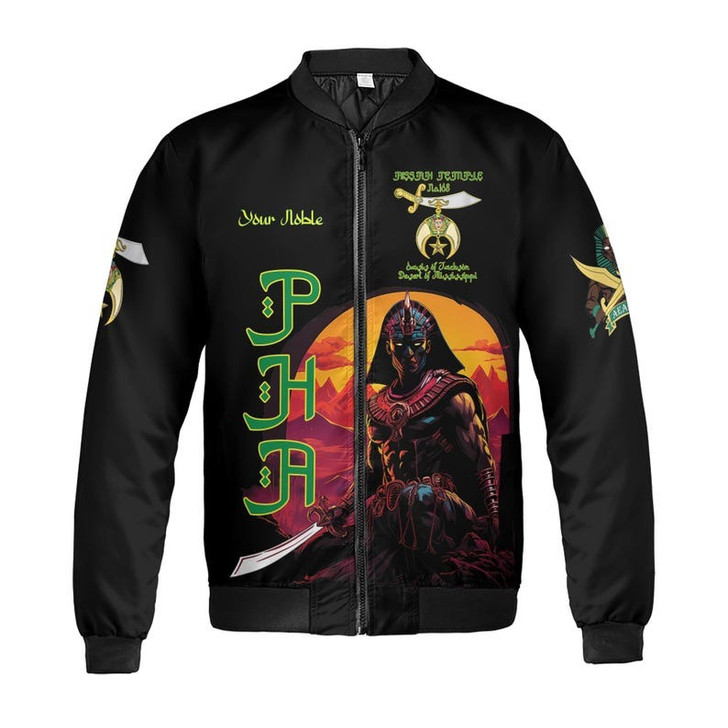 Custom Temple Name Nobles Mystic Shrine AEAONMS Sons Of The Desert Freemasonry 3D Bomber Jacket Size S-5XL