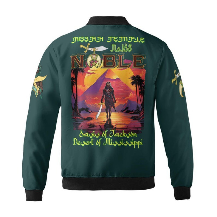 Custom Temple Name Nobles Mystic Shrine AEAONMS Sons Of The Desert Freemasonry 3D Bomber Jacket Size S-5XL