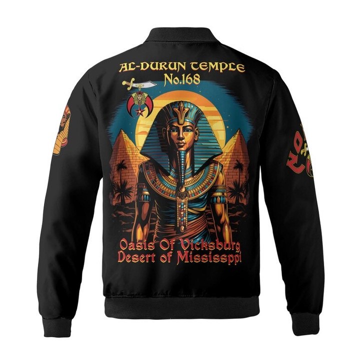 Custom Temple Name Nobles Mystic Shrine AEAONMS King Of The Desert Freemasonry 3D Bomber Jacket Size S-5XL