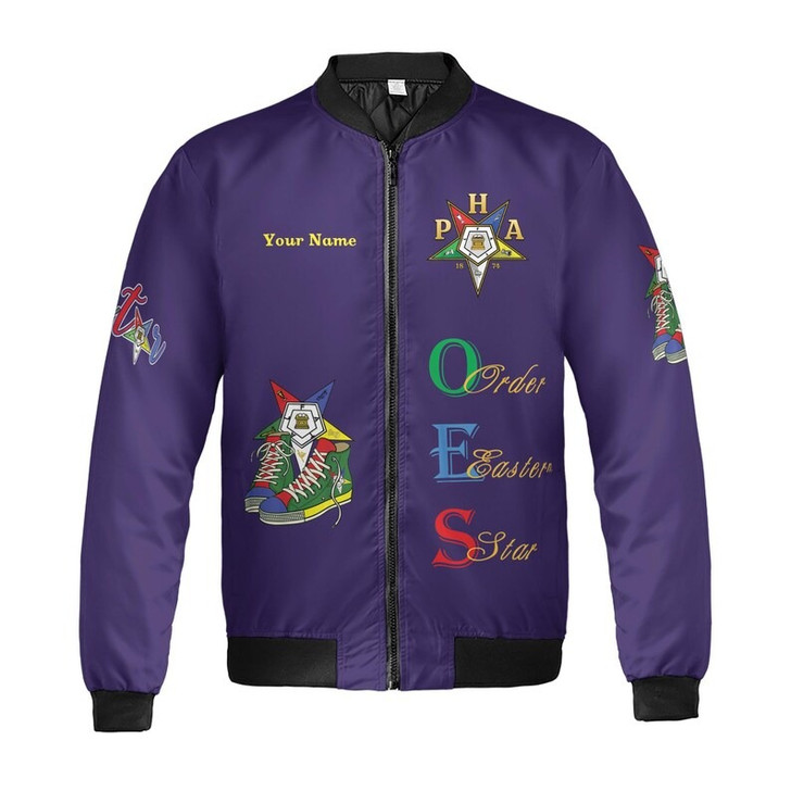 Custom Chapter Name OES Order of the Eastern Sister Destined To Shine 3D Bomber Jacket Size S-5XL