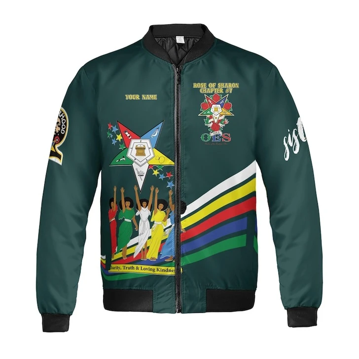 Custom Chapter Name OES Diva Sisters Order of the Eastern Sister Destined To Shine Women 3D Bomber Jacket Size S-5XL
