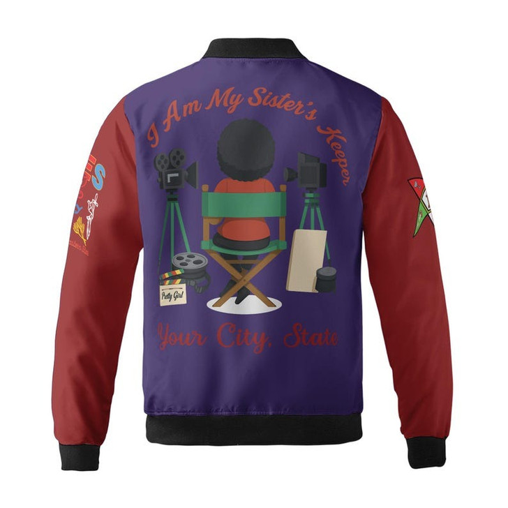 Custom Chapter Name OES Order Of The Eastern Star I Am My Sisters Keeper 3D Bomber Jacket Size S-5XL