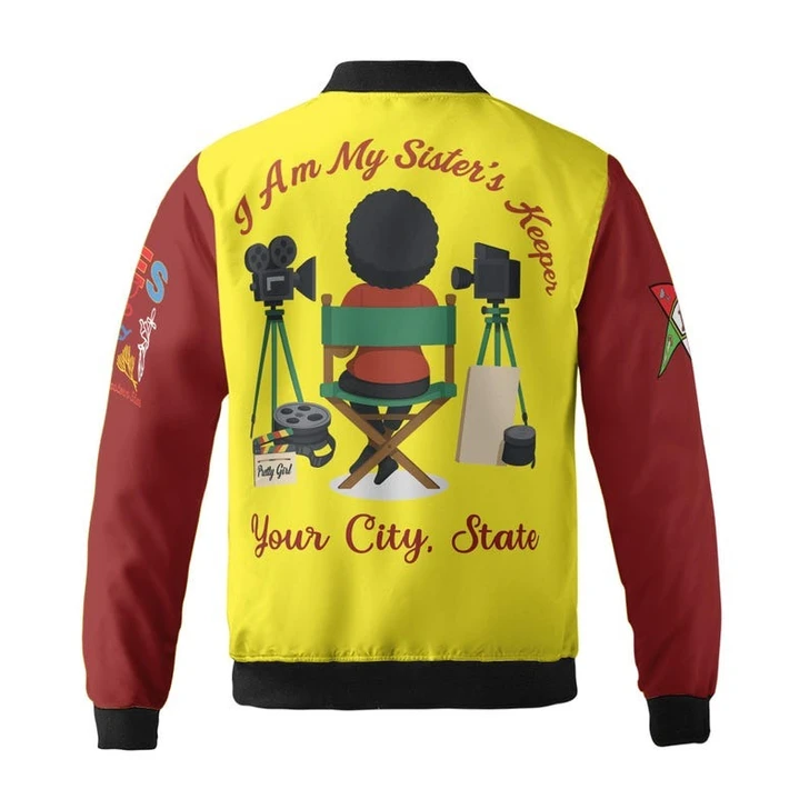 Custom Chapter Name OES Order Of The Eastern Star I Am My Sisters Keeper 3D Bomber Jacket Size S-5XL