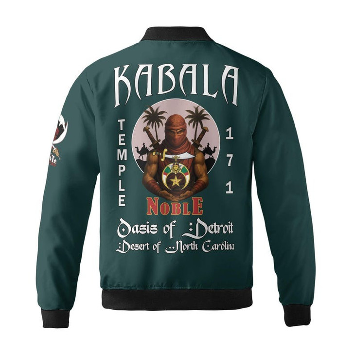 Custom Temple Name Nobles Mystic Shrine AEAONMS Desert Warrior Freemasonry 3D Bomber Jacket Size S-5XL