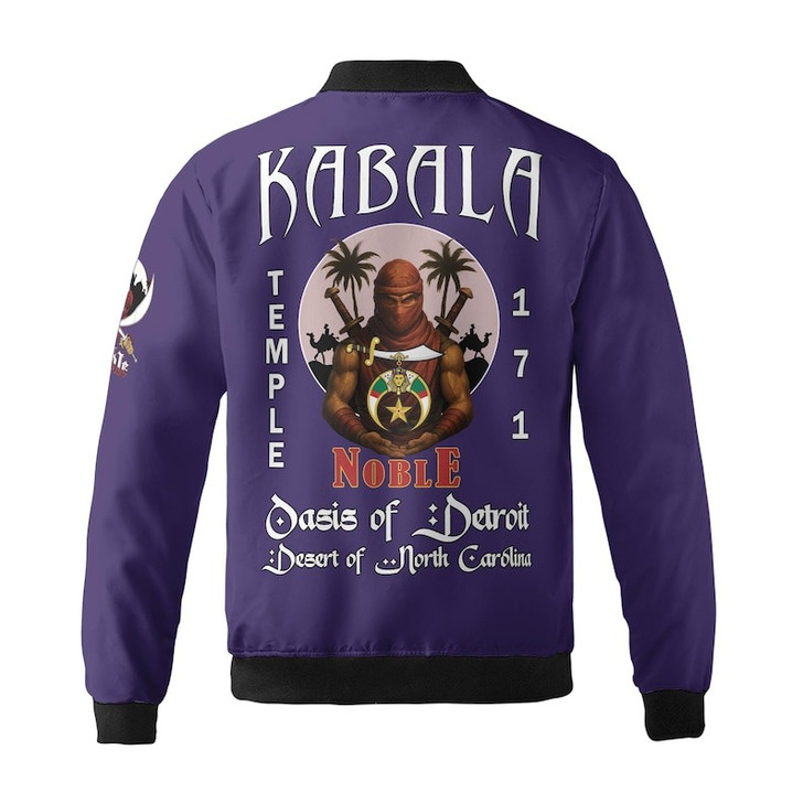 Custom Temple Name Nobles Mystic Shrine AEAONMS Desert Warrior Freemasonry 3D Bomber Jacket Size S-5XL