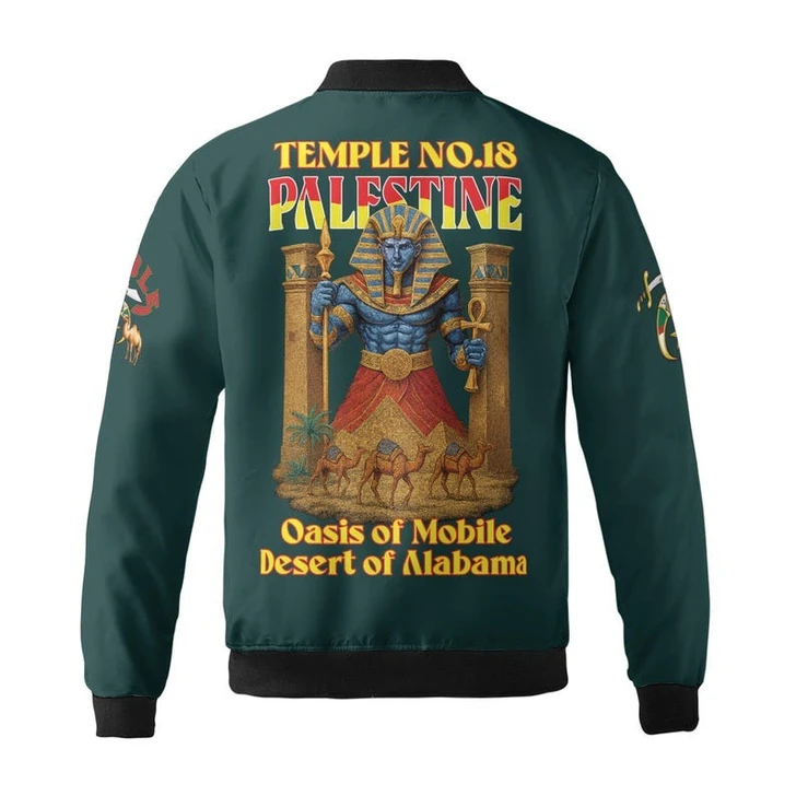 Custom Temple Name Nobles 1983 Mystic Shrine AEAONMS Pharaoh Warrior Freemasonry 3D Bomber Jacket Size S-5XL