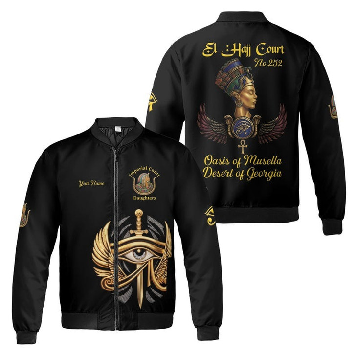 Personalized Court Name DOI Queen of Eternity Shriners AEAONMS 3D Bomber Jacket Size S-5XL