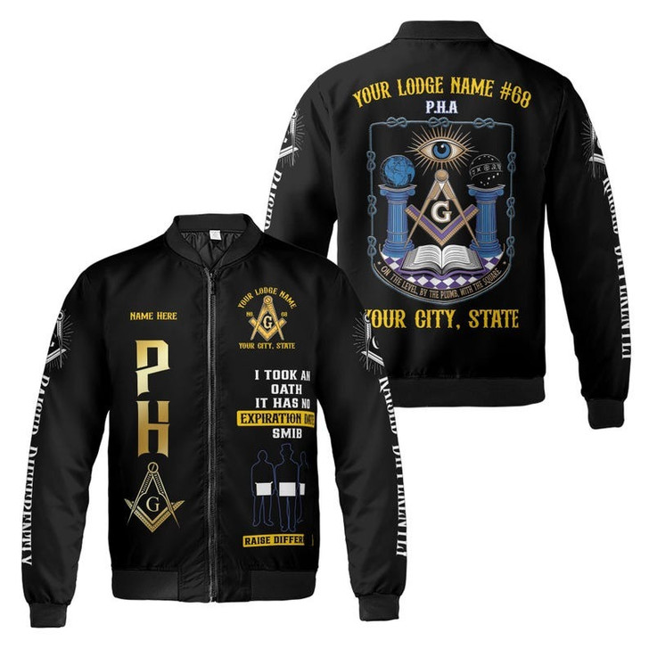 Custom Lodge Name Freemasonry I Took An Oath Smib Raise Diffferently 3D Bomber Jacket Size S-5XL