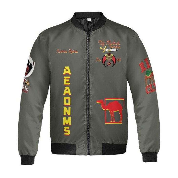 Custom Temple Name Nobles Mystic Shrine AEAONMS Temple Scene 3D Bomber Jacket Size S-5XL
