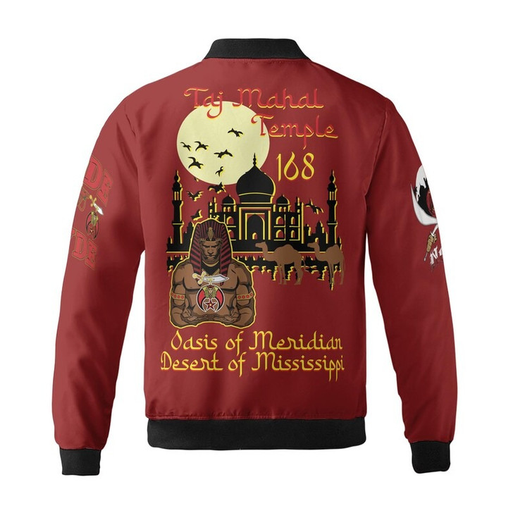 Custom Temple Name Nobles Mystic Shrine AEAONMS Temple Scene 3D Bomber Jacket Size S-5XL