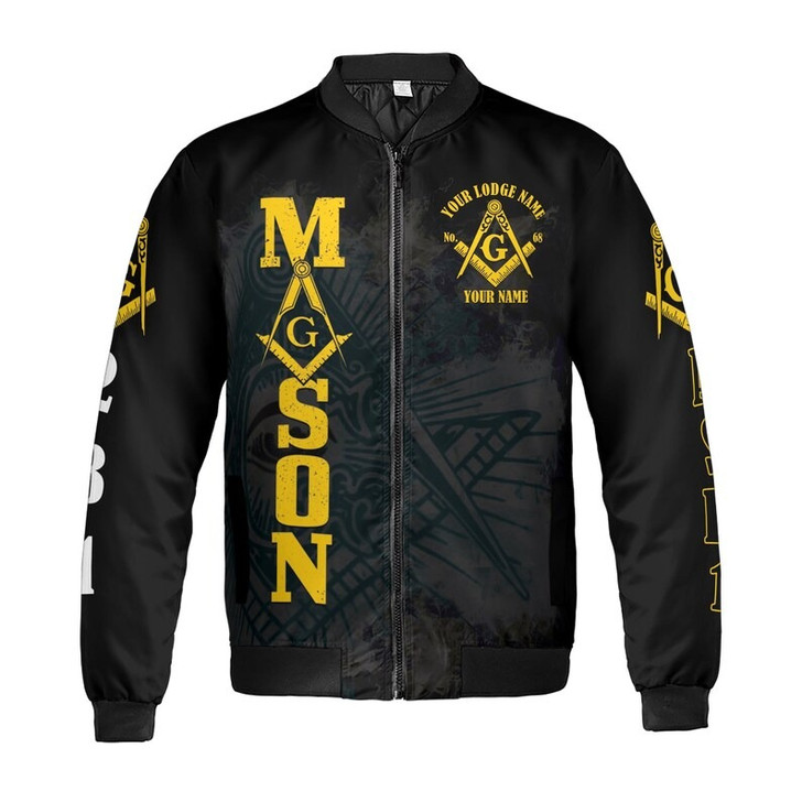 Personalized Lodge Name PHA Riding the Goat Freemasonry 3D Bomber Jacket Size S-5XL
