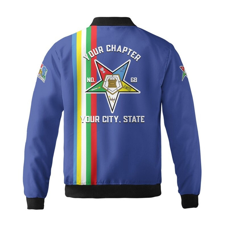 Custom Chapter Name OES Order of the Eastern Star Sistar Freemasonry 3D Bomber Jacket Size S-5XL