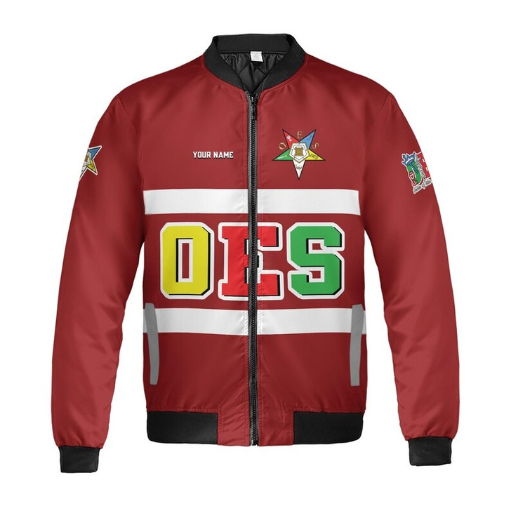 Custom Chapter Name OES Order of the Eastern Star Sistar Freemasonry 3D Bomber Jacket Size S-5XL