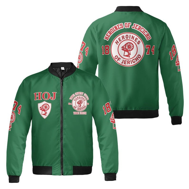 Customized Name HOJ Heroines Of Jericho 1874 Edsel Swift Balls 3D Bomber Jacket Size S-5XL