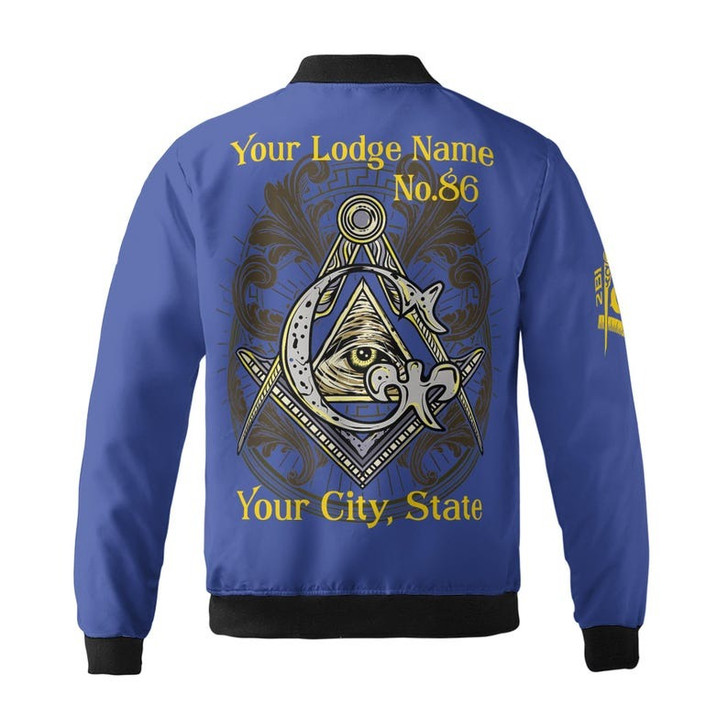 Customize Name Lodge Name I Am Mason I Believe In God Freemasonry 3D Bomber Jacket Size S-5XL