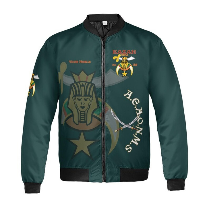 Personalized Temple Name NOBLE of the Mystic Shrine AEAONMS Freemasonry 3D Bomber Jacket Size S-5XL