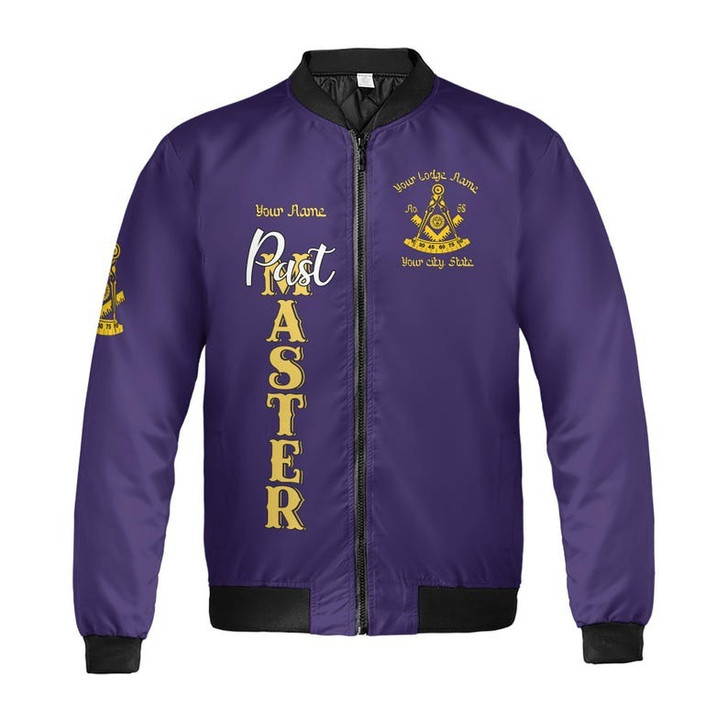 Personalized Name Past Master Making Men BETTER From the Ground Up Freemason 3D Bomber Jacket Size S-5XL