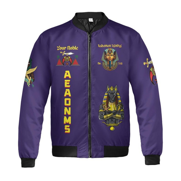 Custom Temple Name Nobles Mystic Shrine AEAONMS Son of the Desert 3D Bomber Jacket Size S-5XL