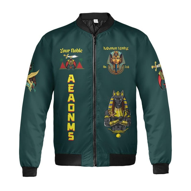 Custom Temple Name Nobles Mystic Shrine AEAONMS Son of the Desert 3D Bomber Jacket Size S-5XL