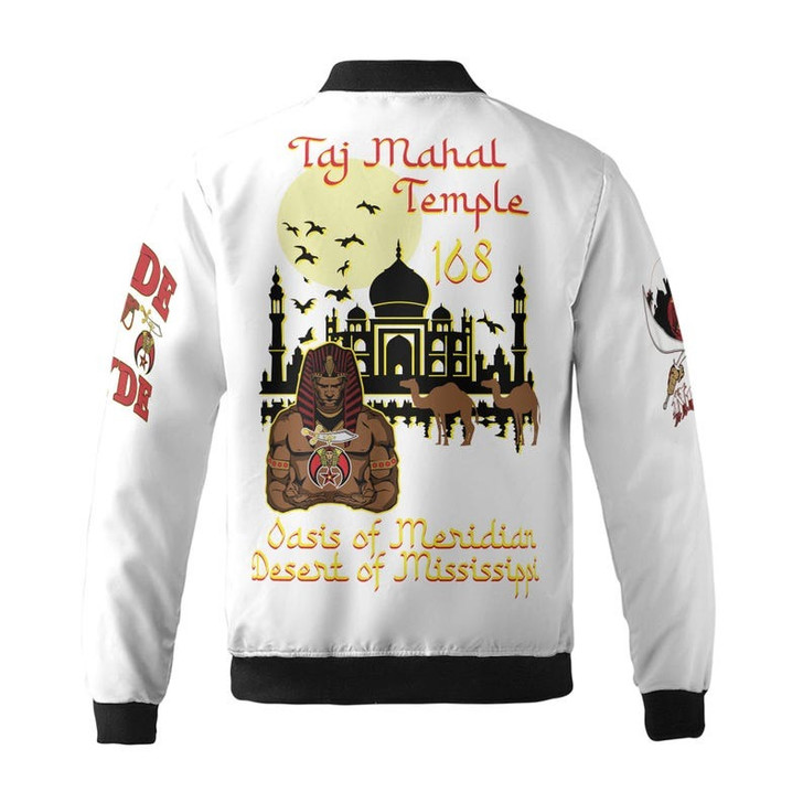 Custom Temple Name Nobles Mystic Shrine AEAONMS Temple Scene 3D Bomber Jacket Size S-5XL