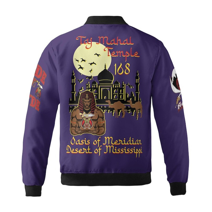 Custom Temple Name Nobles Mystic Shrine AEAONMS Temple Scene 3D Bomber Jacket Size S-5XL
