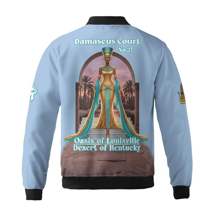 Personalized Court Name DOI Egyptian Ancient Goddess All Seeing Eye 3D Bomber Jacket Size S-5XL