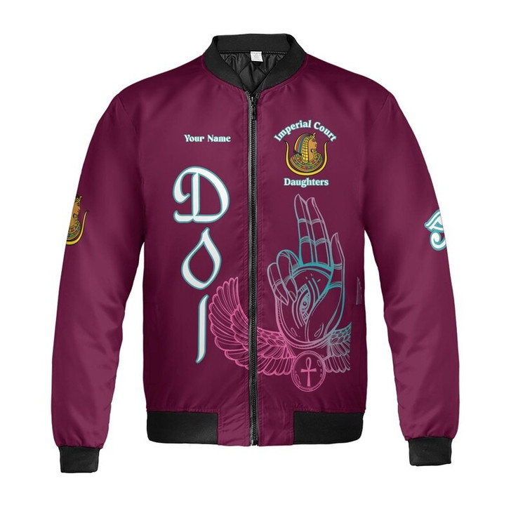 Personalized Court Name DOI Egyptian Ancient Goddess All Seeing Eye 3D Bomber Jacket Size S-5XL