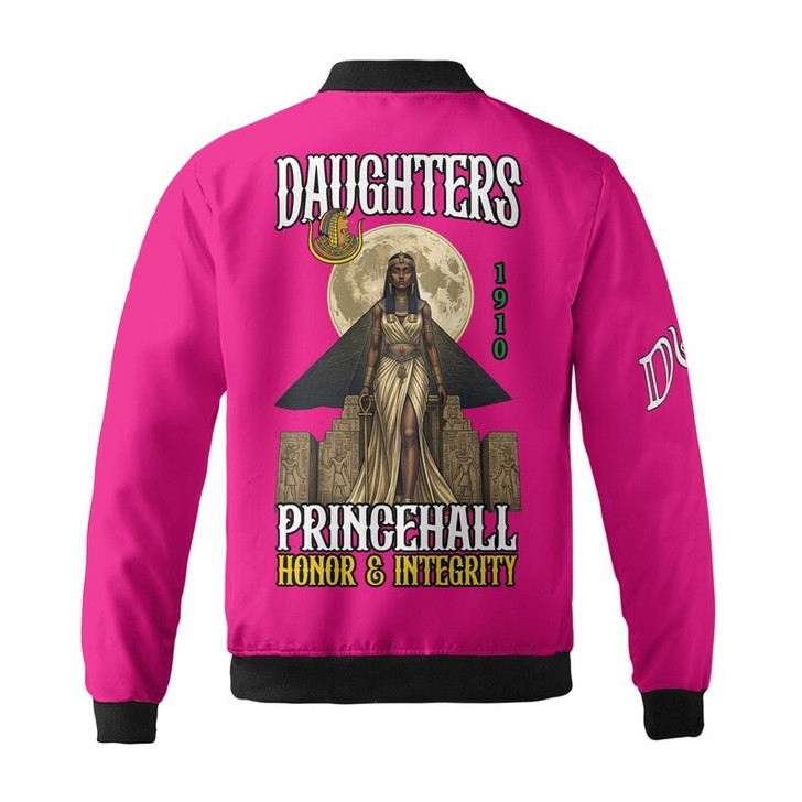 Personalized Court Name DOI Prince hall Daughters 1910 Honor & Integrity 3D Bomber Jacket Size S-5XL