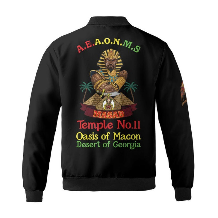 Custom Temple Name Nobles Mystic Shrine AEAONMS King Desert Prince Hall Shriner 3D Bomber Jacket Size S-5XL
