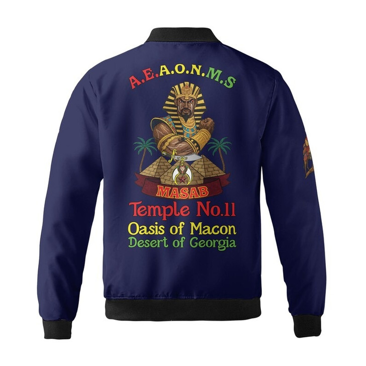 Custom Temple Name Nobles Mystic Shrine AEAONMS King Desert Prince Hall Shriner 3D Bomber Jacket Size S-5XL