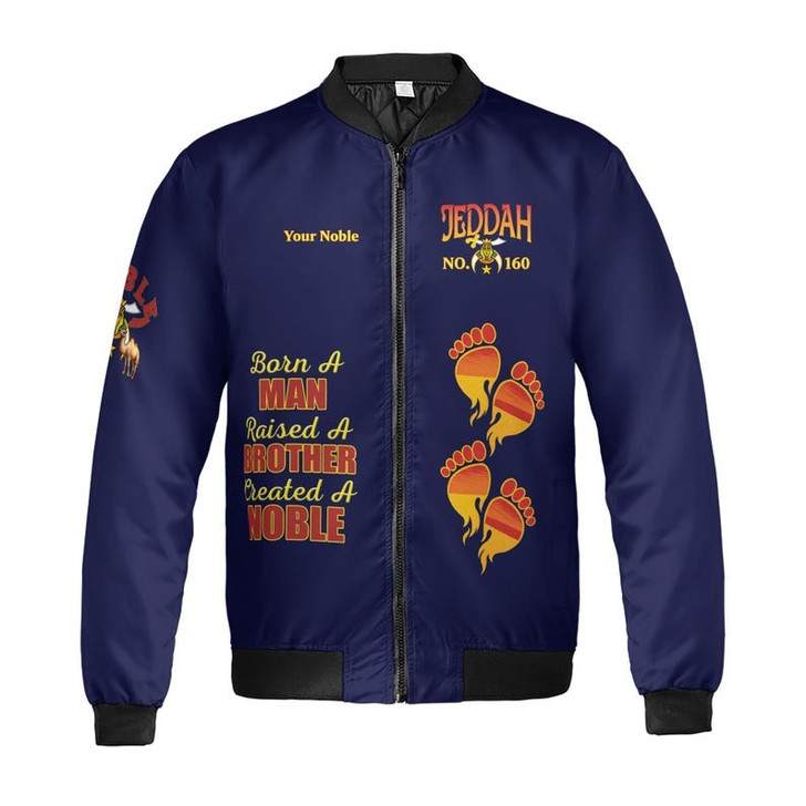 Personalized Name Nobles Mystic Shrine Pharaoh AEAONMS Born Man Created A Noble 3D Bomber Jacket Size S-5XL