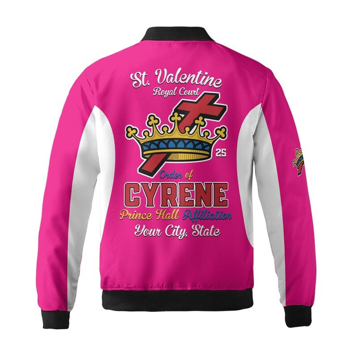 Personalized Court Name Order of the Cyrene Crusaders Prince Hall Affiliation 3D Bomber Jacket Size S-5XL