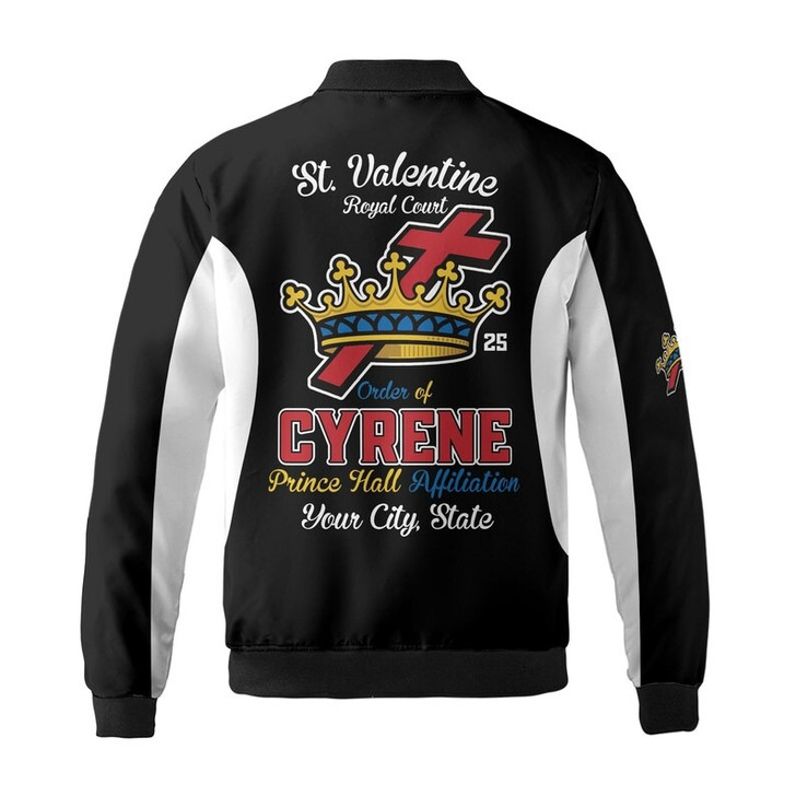 Personalized Court Name Order of the Cyrene Crusaders Prince Hall Affiliation 3D Bomber Jacket Size S-5XL